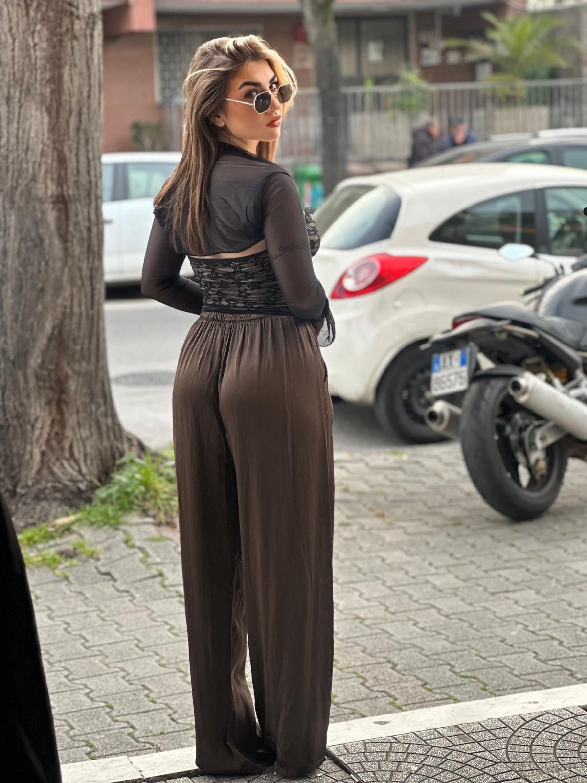 Pantalone satinato