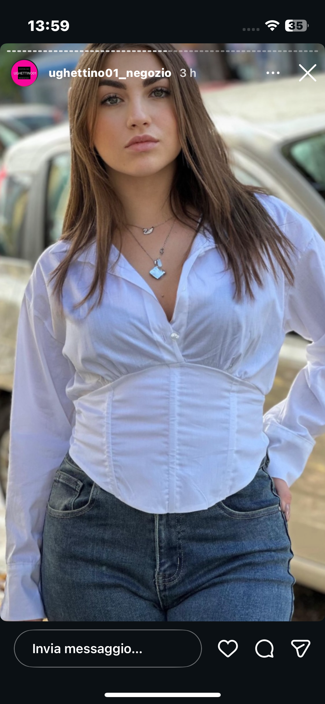 Camicia con mezzo corsetto