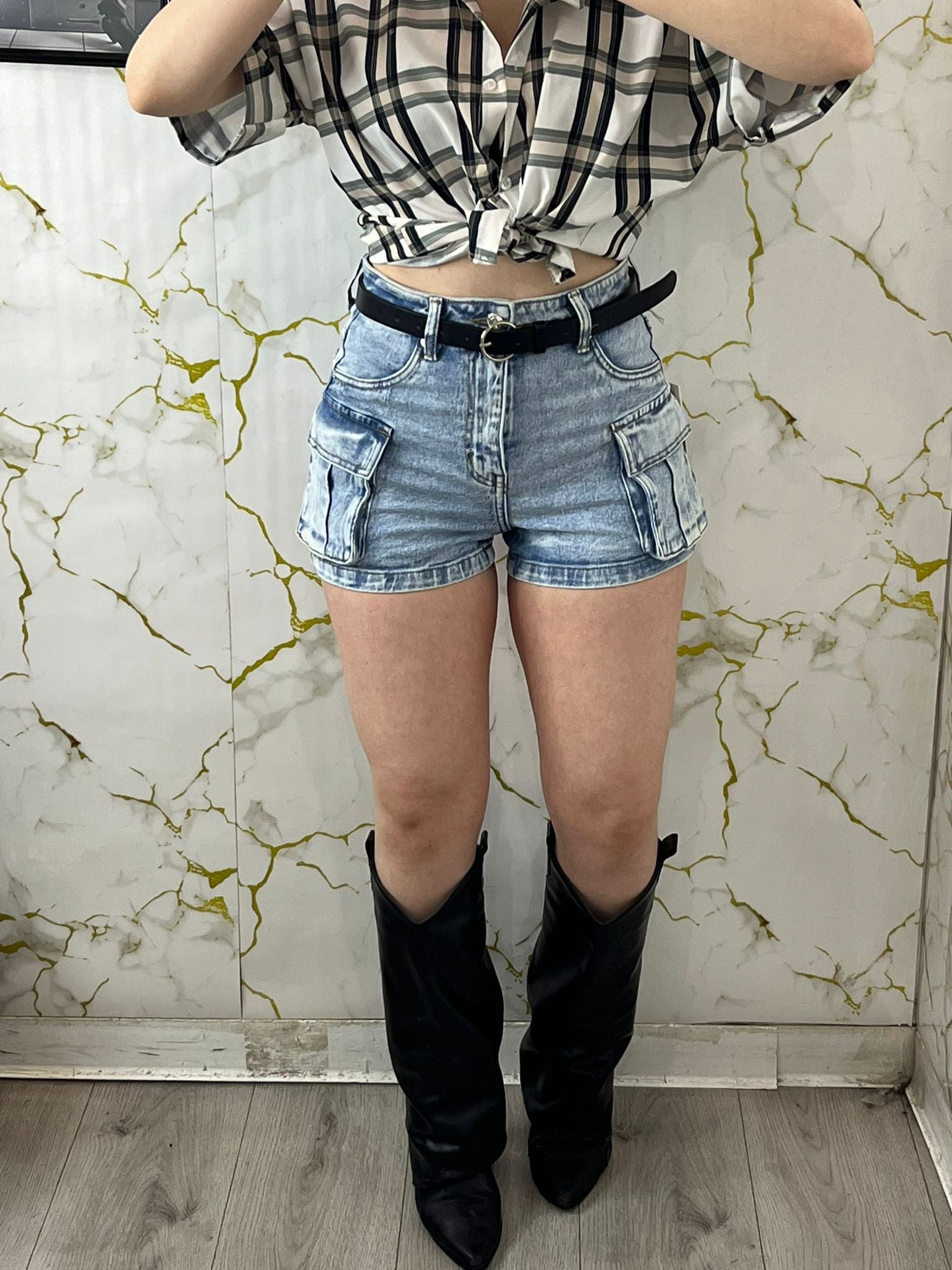Shorts cargo con cintura