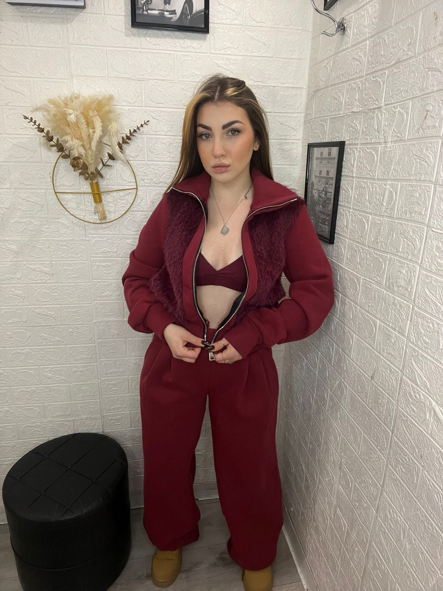 Tuta felpata con peluche