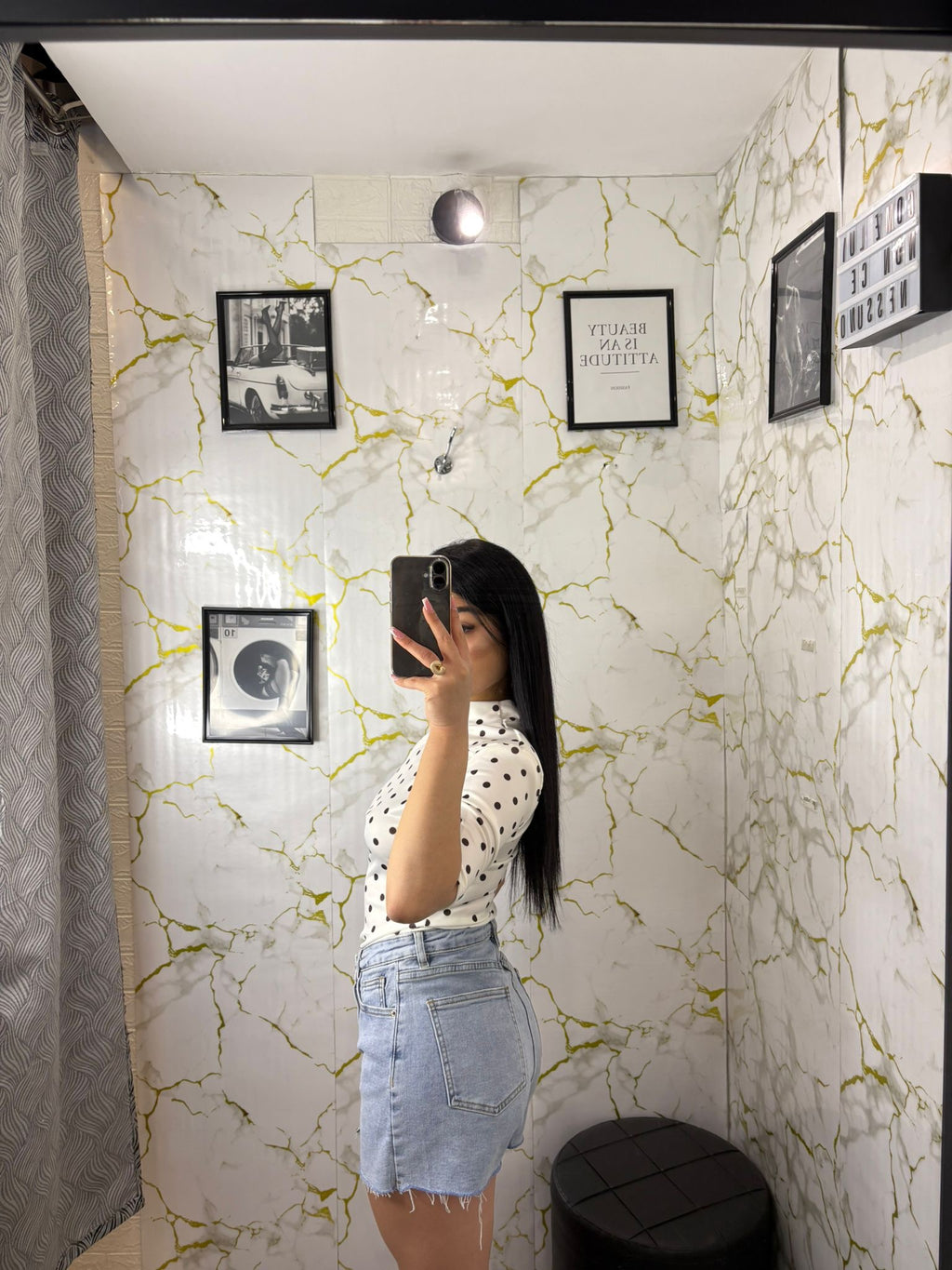 Pantagonna con bottoni denim