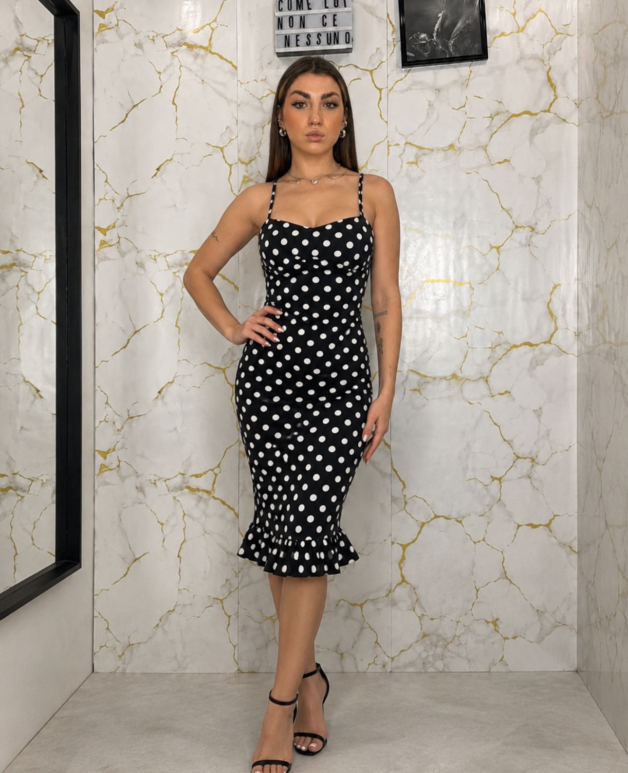 Dress a pois con ruoge