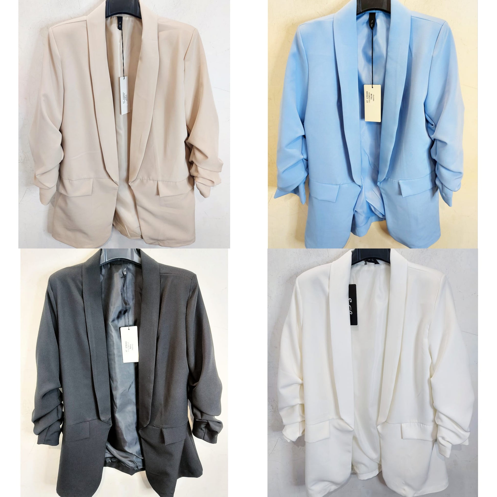 Blazer manica arricciata