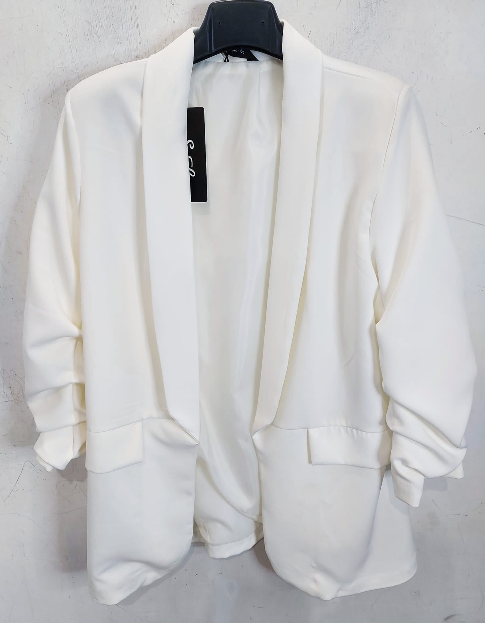 Blazer manica arricciata