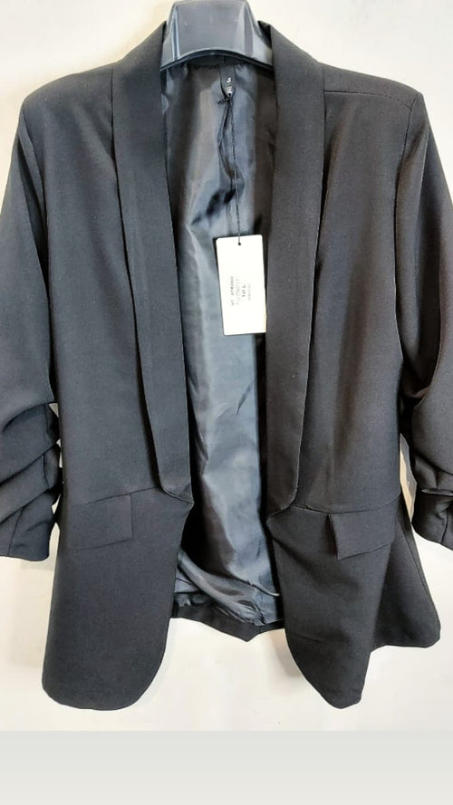 Blazer manica arricciata