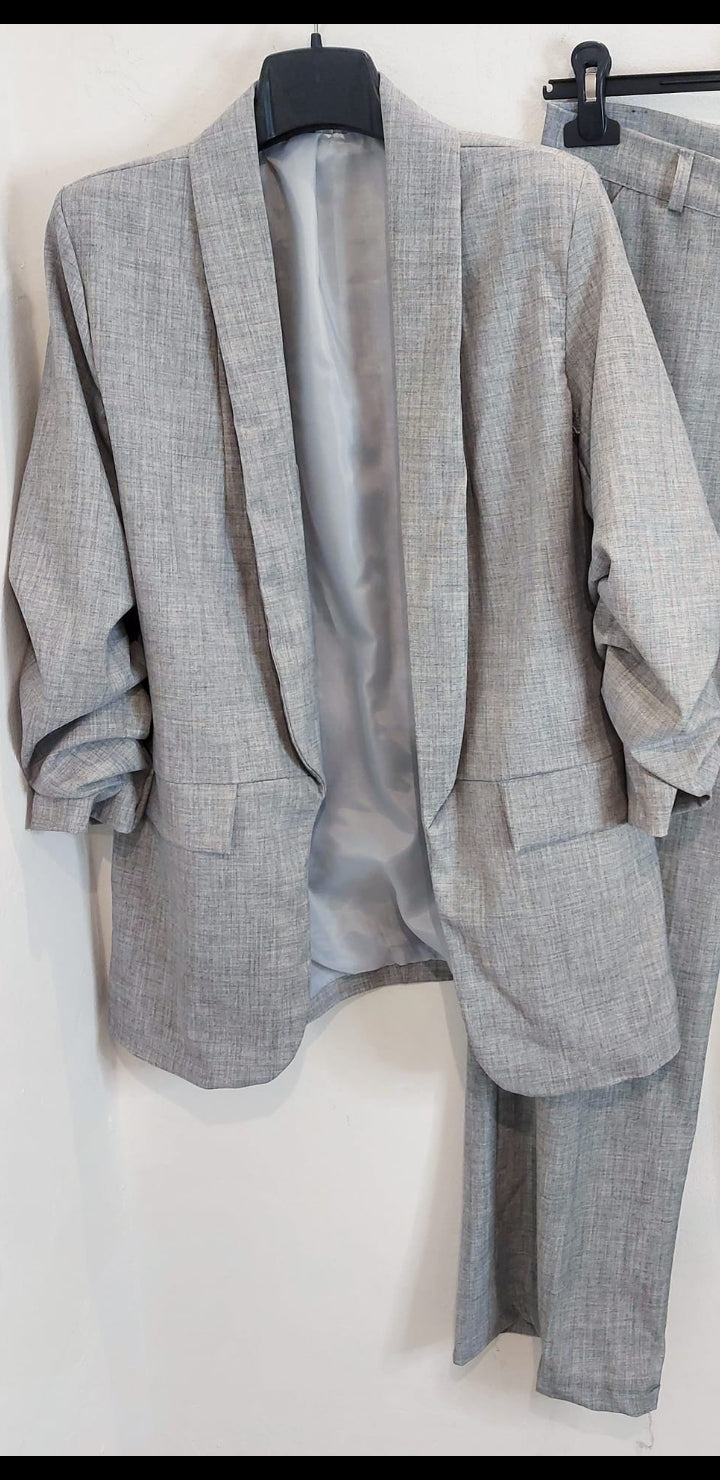 Blazer manica arricciata